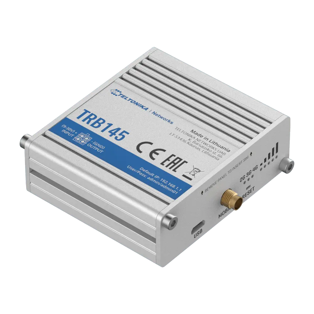 Passerelle Teltonika 4G Industriel / Référence TK-TRB145 - TSA Distribution