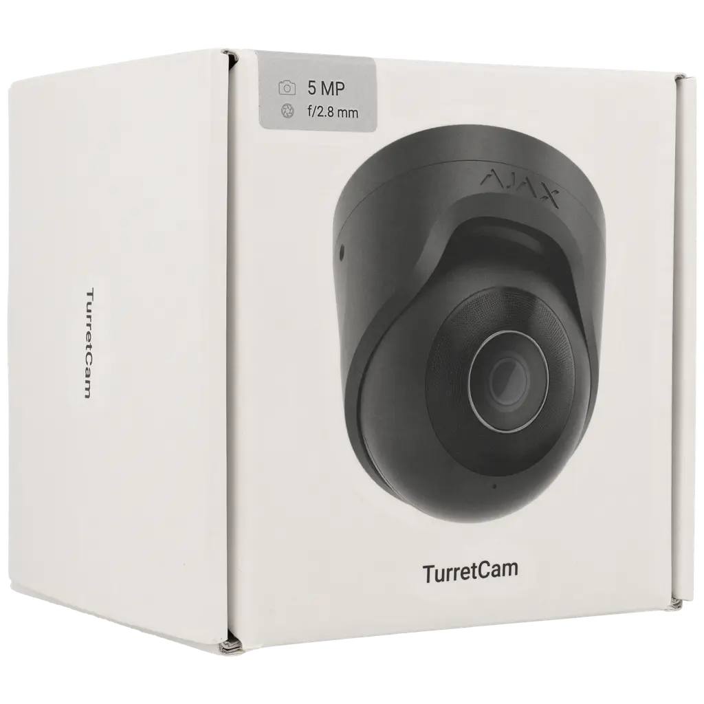 Caméra AJAX mini-dôme IP avec 5 mégapixels et objectif fixe / Référence TURRETCAM-5-B - TSA Distribution