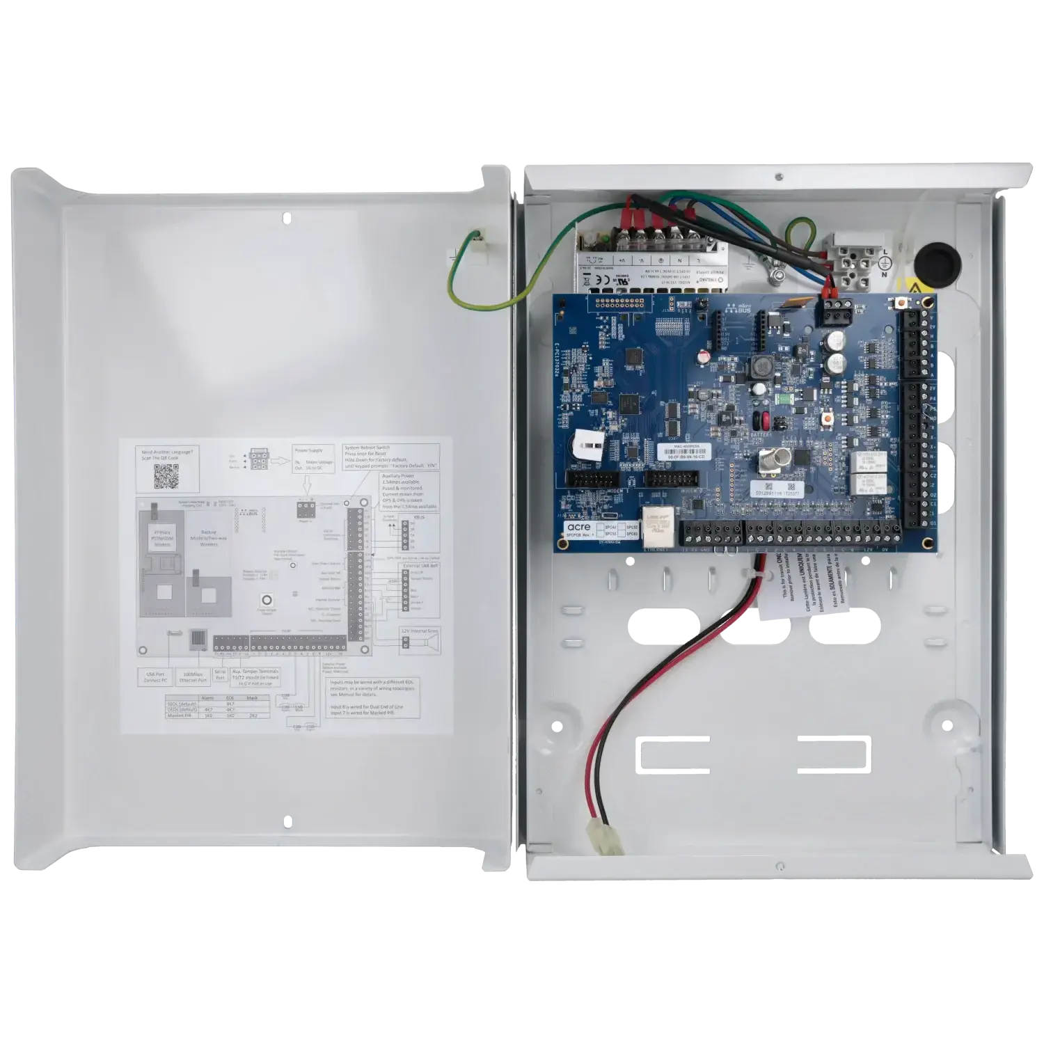 Centrale hybride à 8 zones sur plaque VANDERBILT / Référence SPC42 TSA Distribution