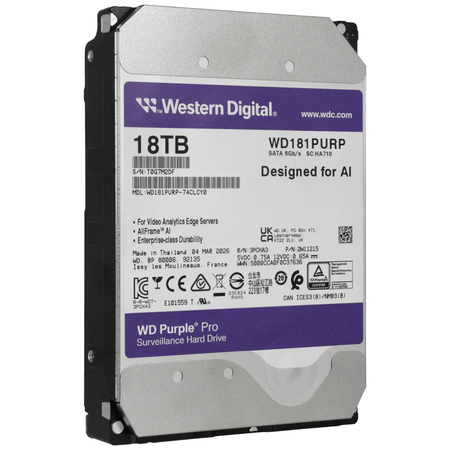 Disque-dur-purple-18-tb-Reference-WD181PURP-TSA-Distribution-109625353 - TSA Distribution