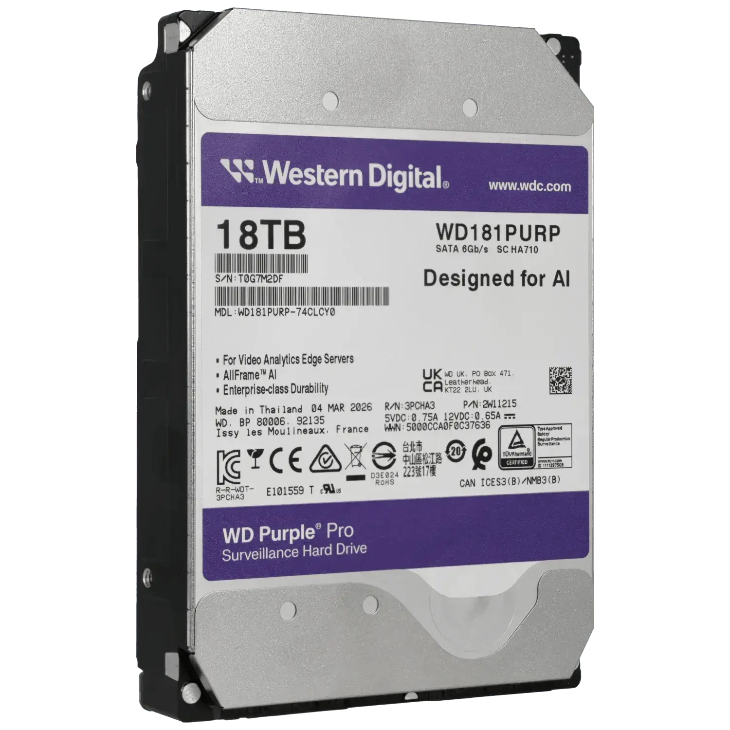 Disque-dur-purple-18-tb-Reference-WD181PURP-TSA-Distribution-109625353 - TSA Distribution