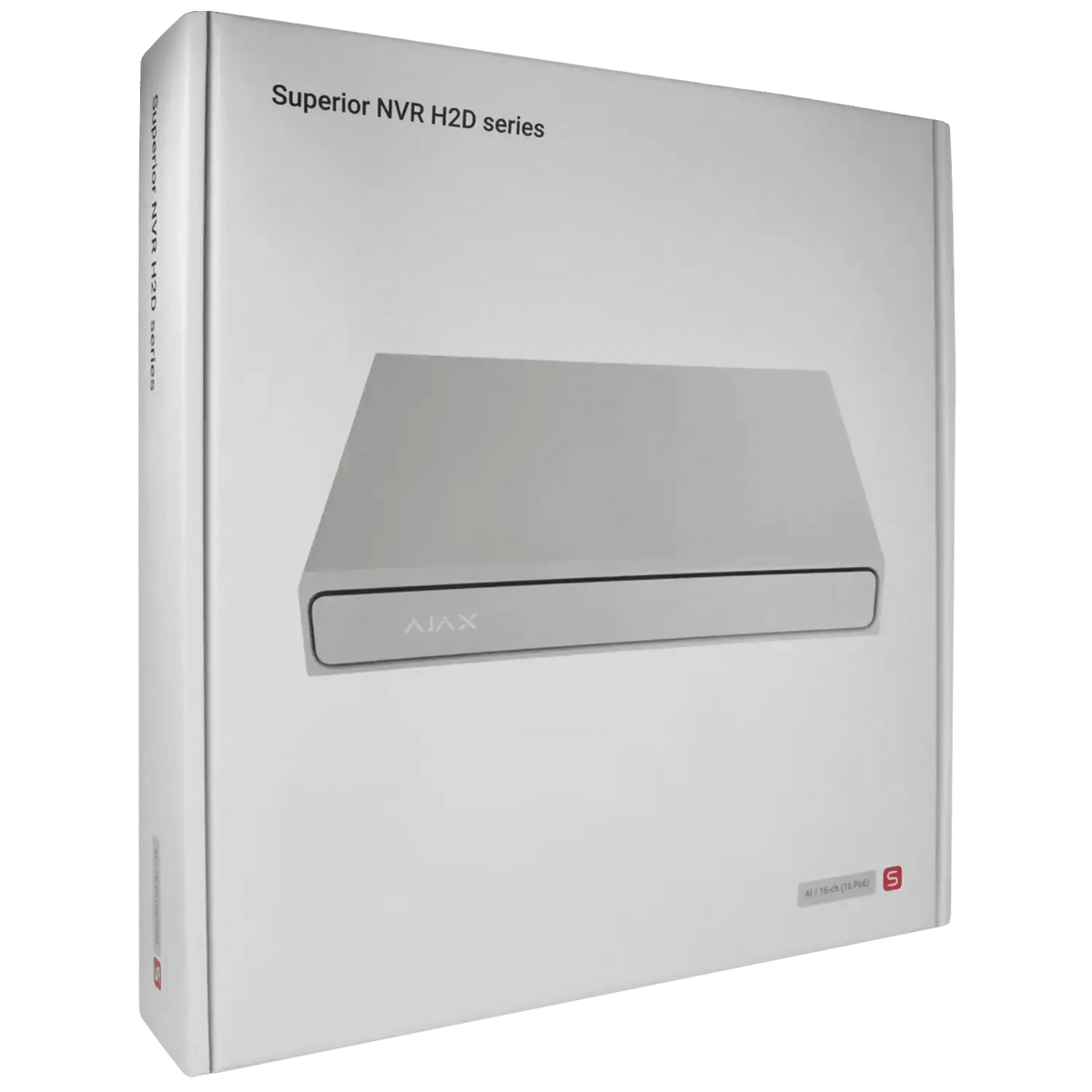 Enregistreur IP AJAX pour 16 canaux et 12 mpx de résolution avec 16 ports PoE / Référence NVR216-HAC-AI-16P-S-W