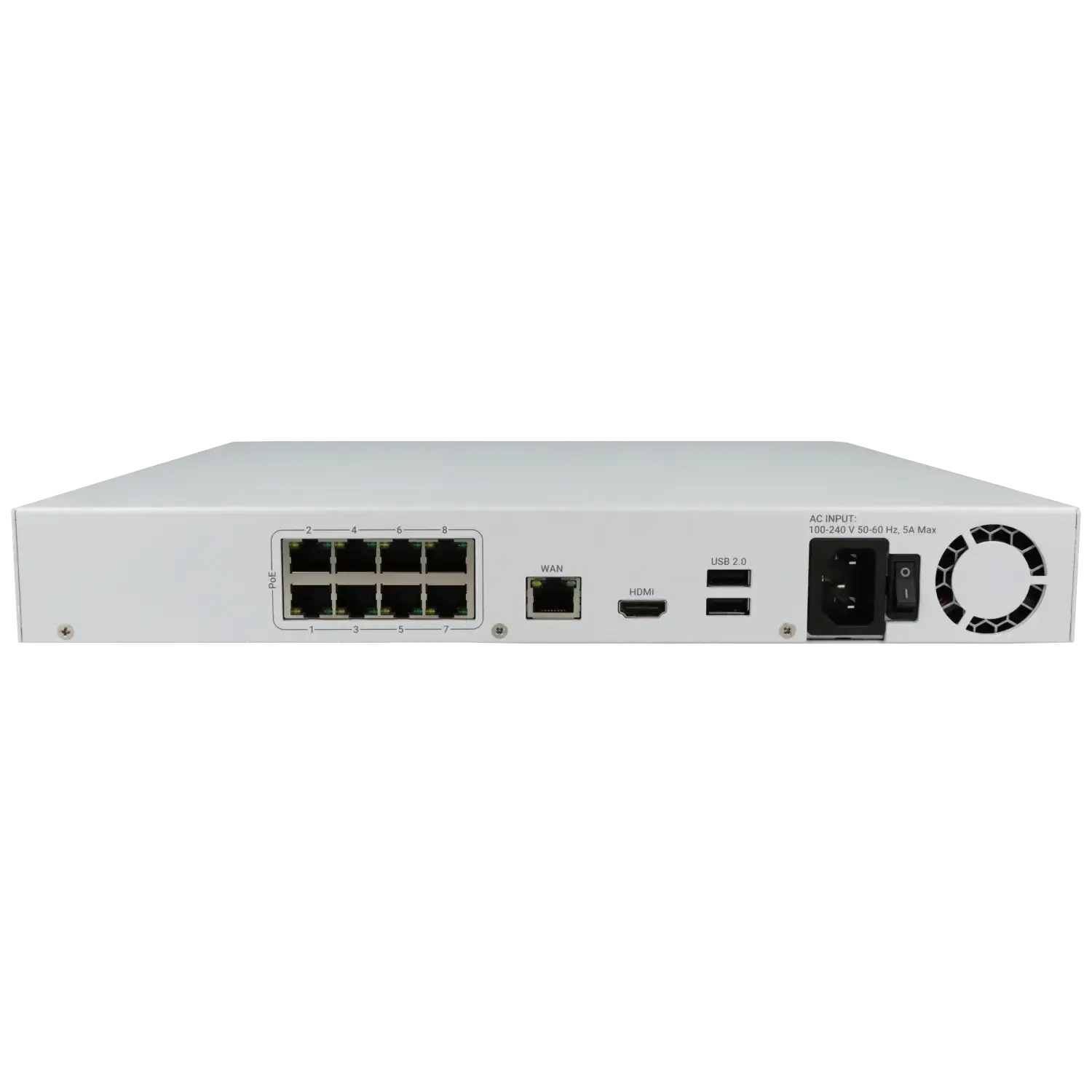 Enregistreur IP AJAX pour 8 canaux et 12 mpx de résolution avec 8 ports PoE / Référence NVR208-HAC-8P-W TSA Distribution