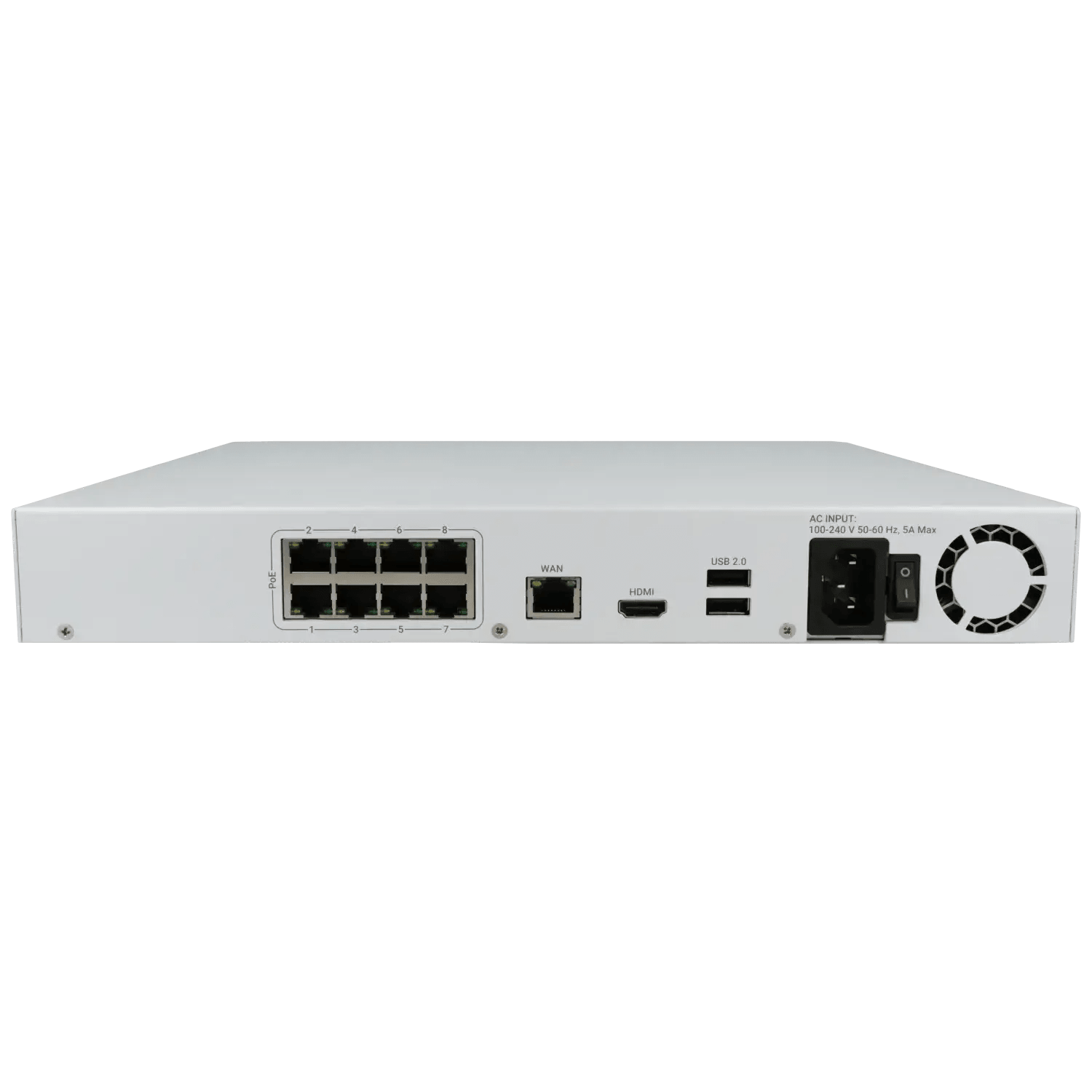 Enregistreur IP AJAX pour 8 canaux et 12 mpx de résolution avec 8 ports PoE / Référence NVR208-HAC-8P-W TSA Distribution