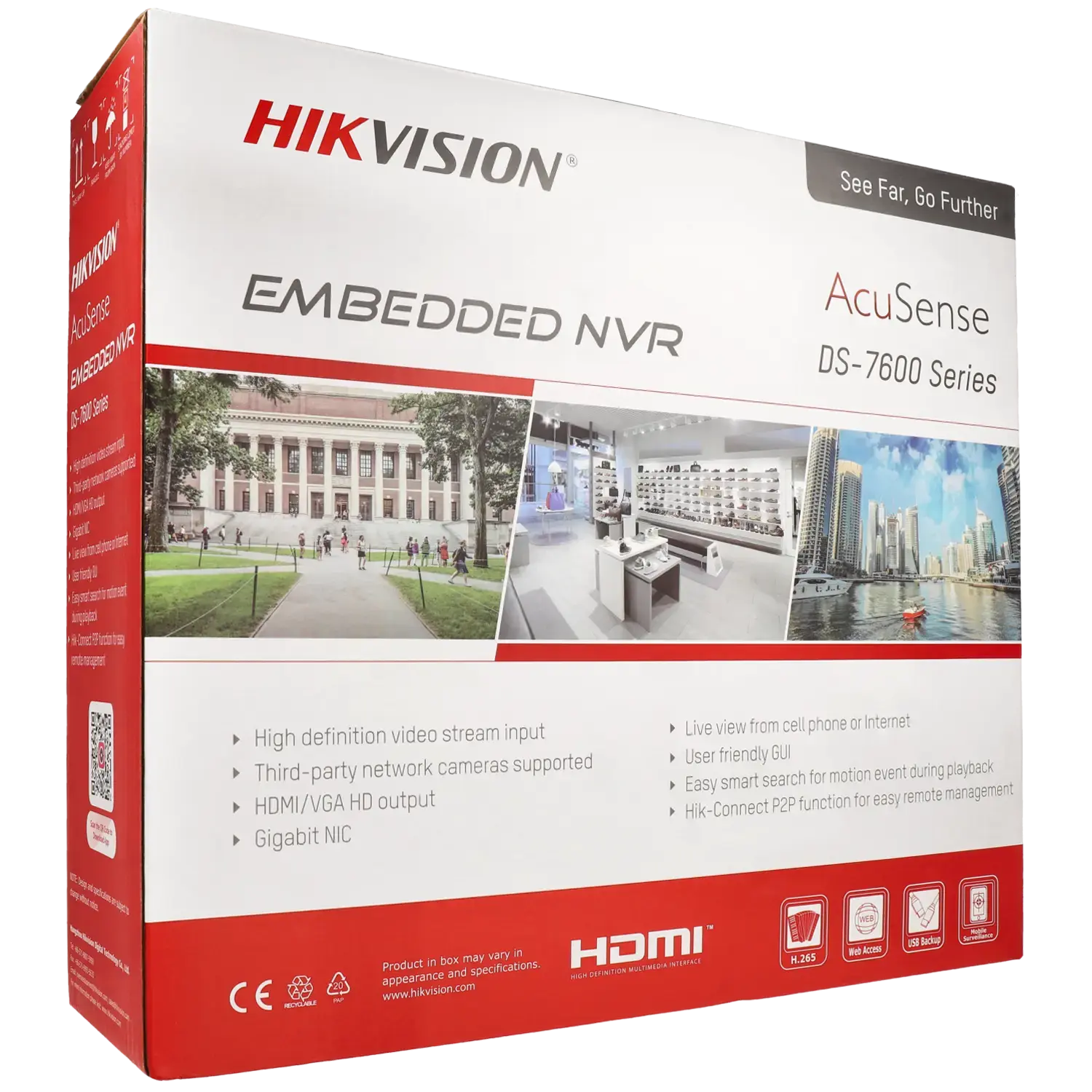 Enregistreur IP HIKVISION pour 4 canaux et 12 mpx de résolution / Référence DS-7604NXI-K1 TSA Distribution