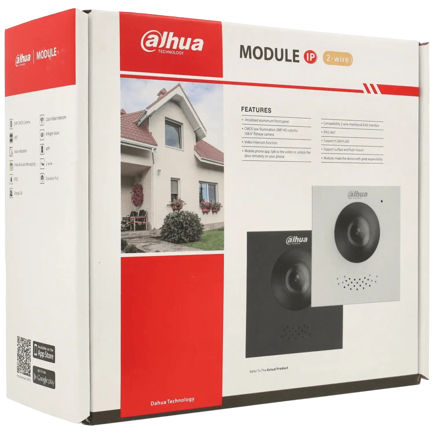 Interphone-exterieur-modulaire-pour-interphone-video-IP-a-2-fils-avec-camera-DAHUA-Reference-VTO4202FB-P-S3-TSA-Distribution-109331749 - TSA Distribution