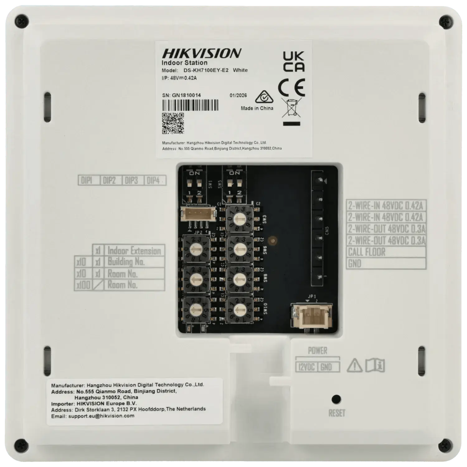 Moniteur-HIKVISION-2-fils-4.3_-Reference-DS-KH7100EY-E2-W-TSA-Distribution-109330620 - TSA Distribution
