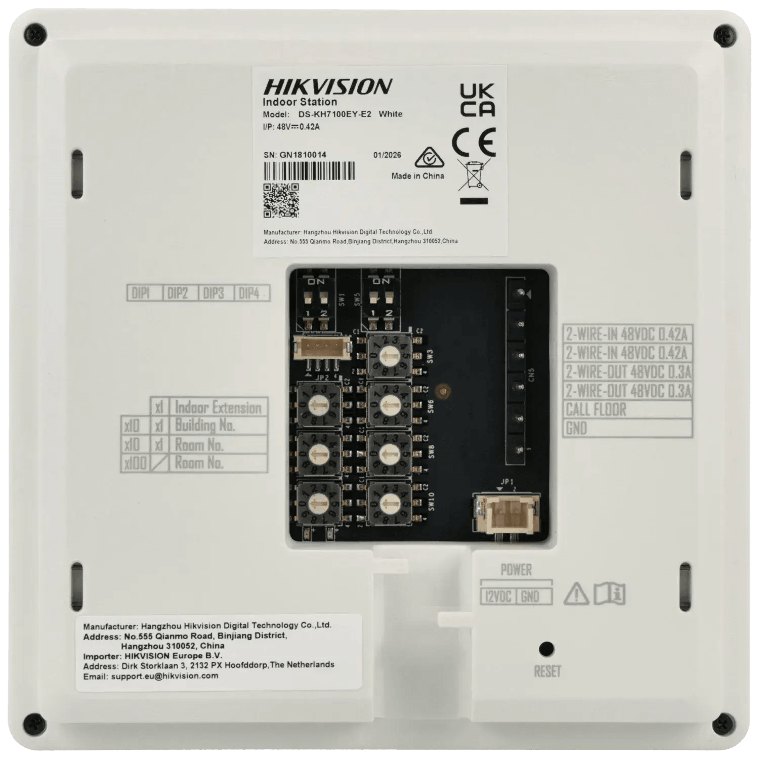 Moniteur-HIKVISION-2-fils-4.3_-Reference-DS-KH7100EY-E2-W-TSA-Distribution-109330620 - TSA Distribution