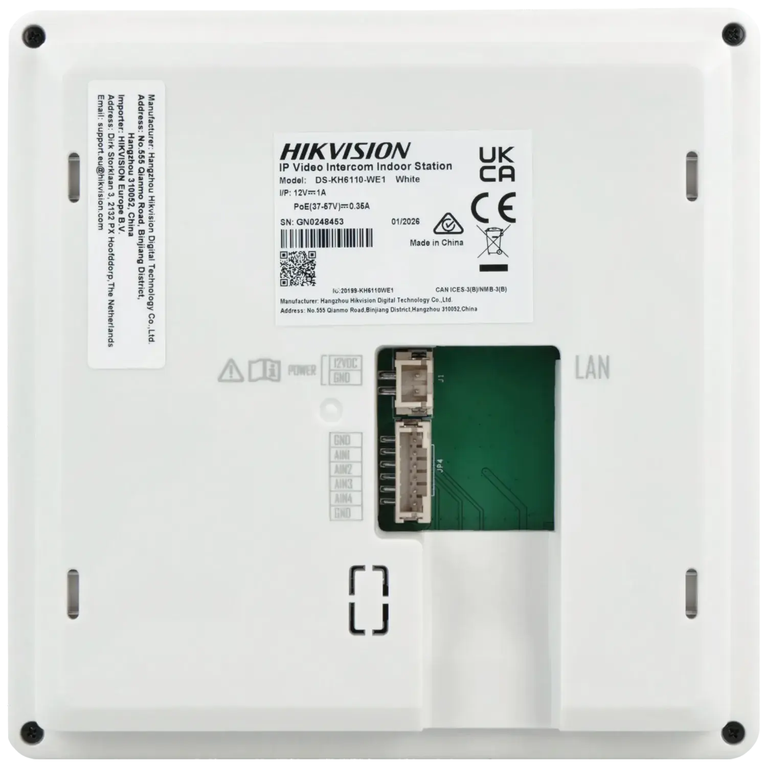 Moniteur HIKVISION IP 4.3" / Référence DS-KH6110-WE1/White TSA Distribution