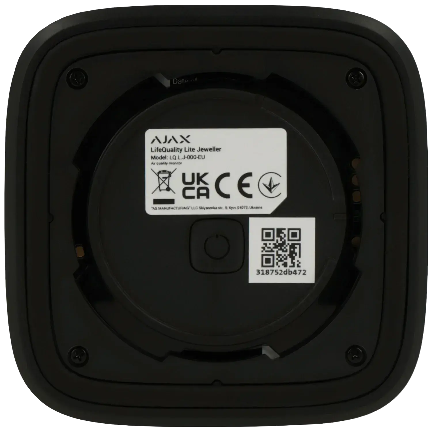 Moniteur de qualité d'air AJAX / Référence LIFEQUALITY-LITE-B