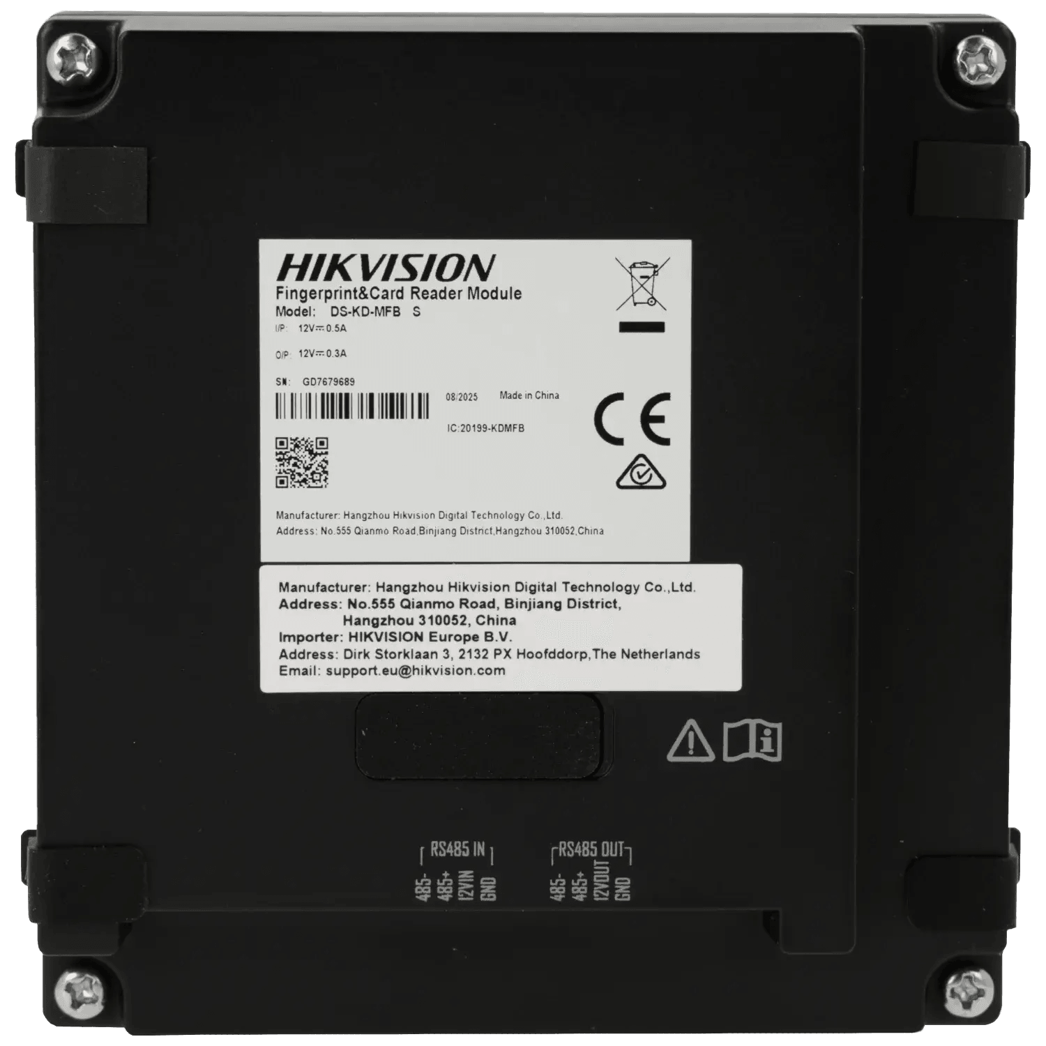 Poste-exterieur-modulaire-pour-interphone-IP-avec-lecteur-de-cartes-et-lecteur-d_empreintes-digitales-HIKVISION-Reference-DS-KD-MFB-S-TSA-Distribution-109426614 - TSA Distribution