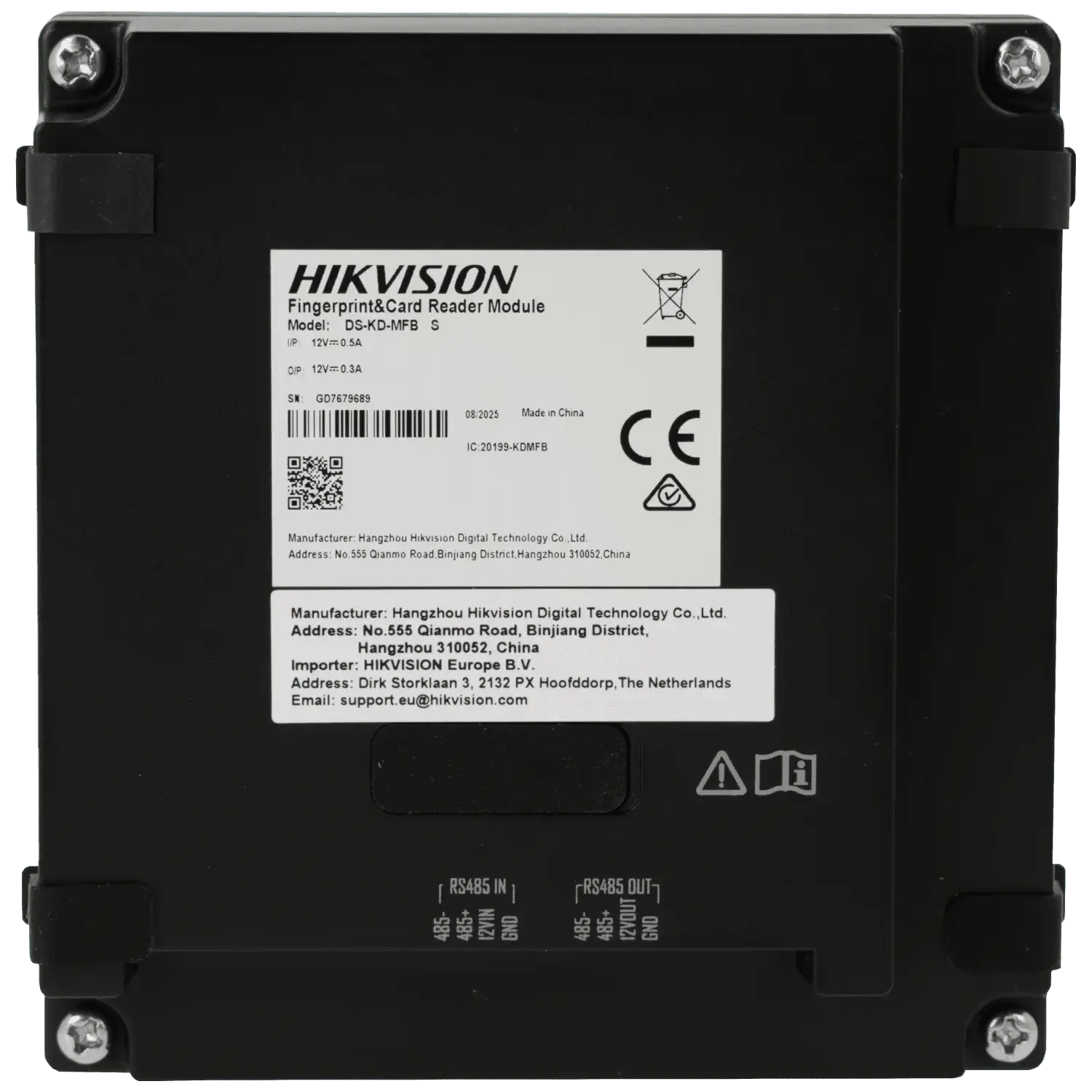 Poste-exterieur-modulaire-pour-interphone-IP-avec-lecteur-de-cartes-et-lecteur-d_empreintes-digitales-HIKVISION-Reference-DS-KD-MFB-S-TSA-Distribution-109426614 - TSA Distribution