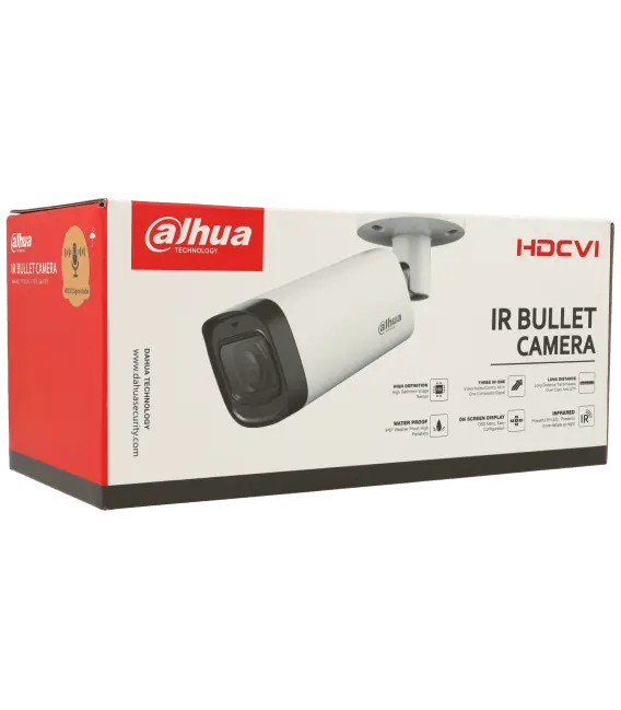 Caméra DAHUA compactes hd-cvi avec 2 mégapixels et objectif zoom optique / Référence HAC-HFW1200R-Z-A - TSA Distribution