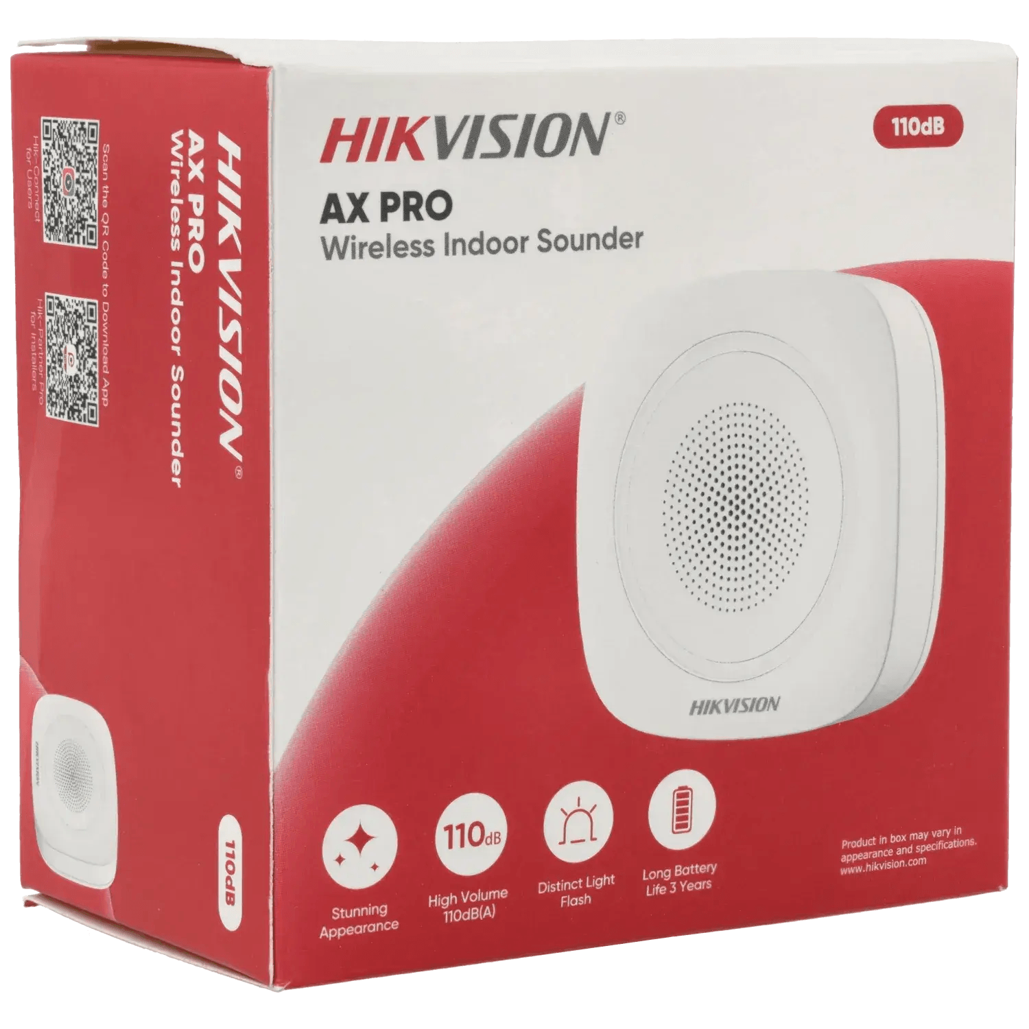 Sirene-interieur-sans-fil-HIKVISION-Reference-DS-PS1-I-WE-RED-TSA-Distribution-109466962 - TSA Distribution