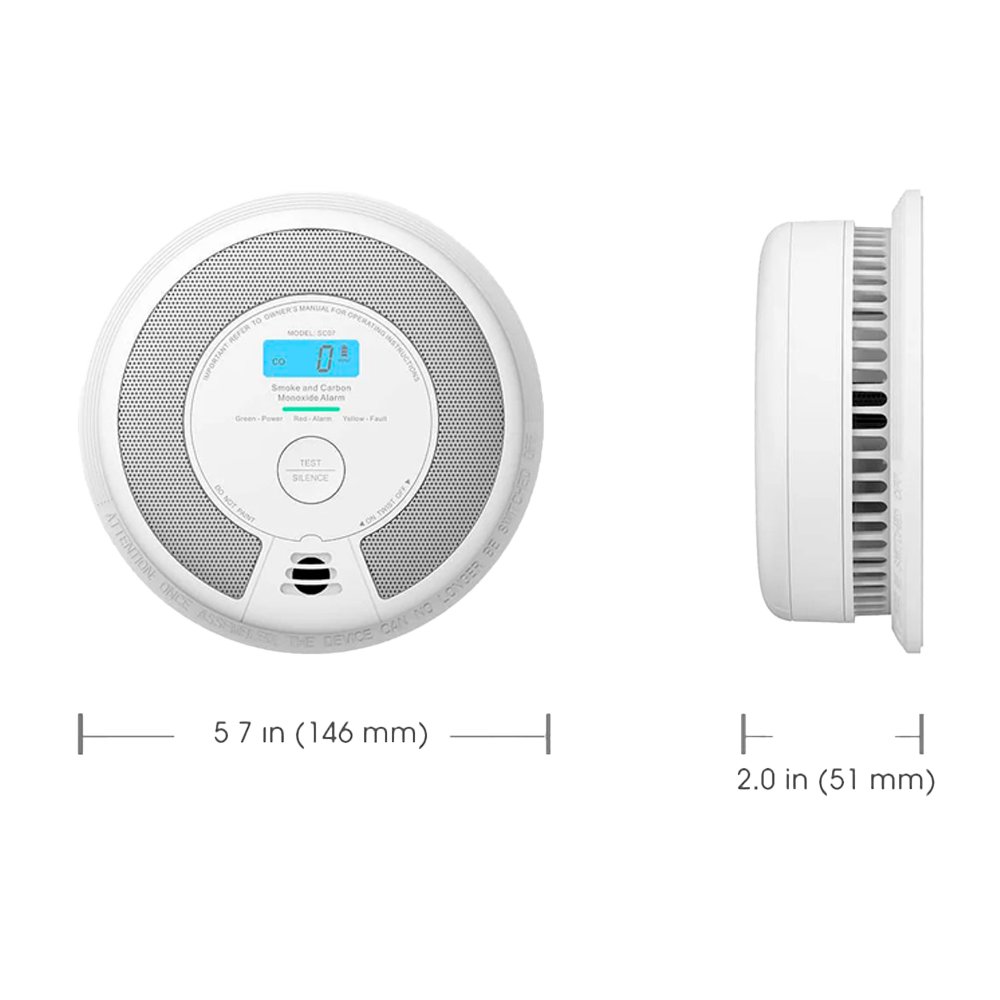 Détecteur de CO et de fumée combiné et autonome X-SENSE / Référence SC07