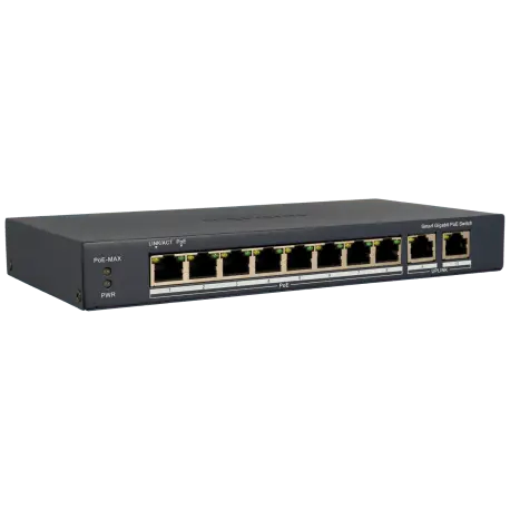 Switch cloud HIKVISION PRO 10 ports avec 8 ports PoE / Référence DS-3E1510P-EIV2 - TSA Distribution