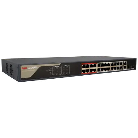 Switch cloud HIKVISION PRO 28 ports avec 24 ports PoE / Référence DS-3E1326P-EI - TSA Distribution