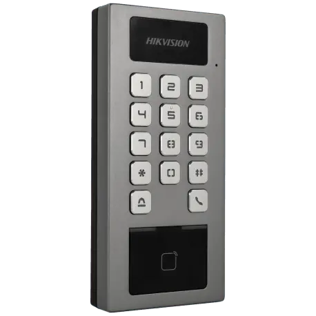Contrôle d'accès intérieur - extérieur avec clavier - carte mifare 13.56mhz / Référence DS-K1T502DBWX - TSA Distribution