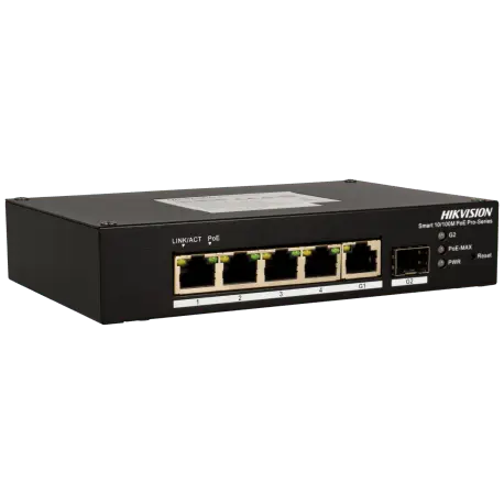 Switch cloud HIKVISION PRO 6 ports avec 4 ports PoE / Référence DS-3T1306P-SI/HS - TSA Distribution