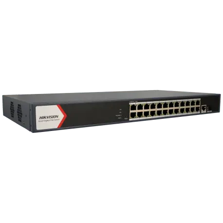 Switch cloud HIKVISION PRO 26 ports avec 24 ports PoE / Référence DS-3E1526P-EI - TSA Distribution