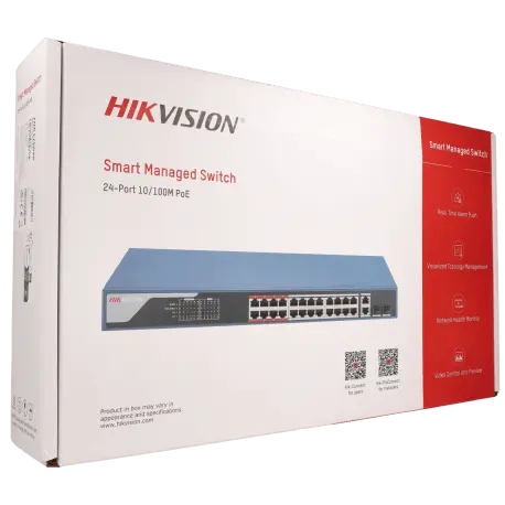 Switch cloud HIKVISION PRO 28 ports avec 24 ports PoE / Référence DS-3E1326P-EI - TSA Distribution