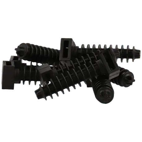 Embase cheville pour colliers de serrages et rilsan 8 mm 100 pcs / Référence A-WALLPLUG-8-B - TSA Distribution