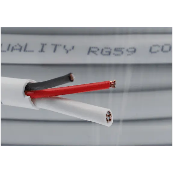 Câble rg59 - alimentation de 100 m / Référence A-MICRO/RG59-DC-100-W - TSA Distribution