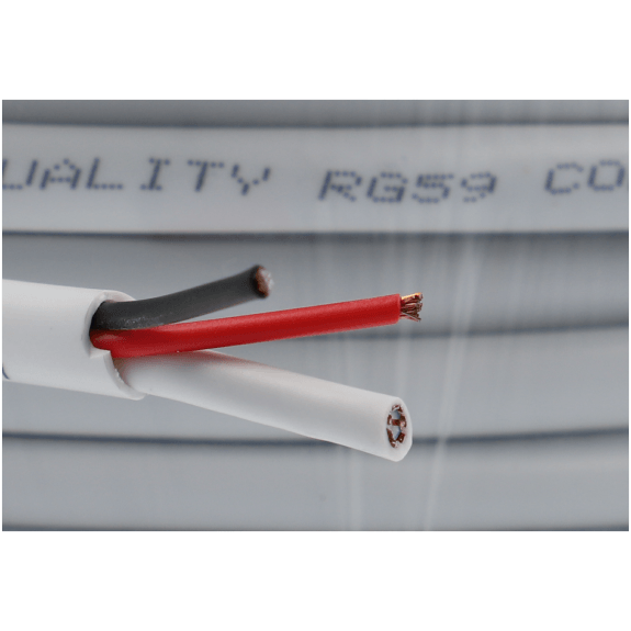 Câble rg59 - alimentation de 100 m / Référence A-MICRO/RG59-DC-100-W - TSA Distribution