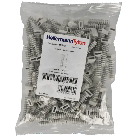 Embase cheville pour colliers de serrages et rilsan 8 mm 100 pcs / Référence A-WALLPLUG-8-G - TSA Distribution