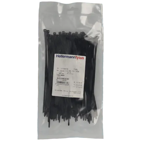 Colliers de serrages 190 x 3.5 mm 100 pcs / Référence A-CABLE-TIE-190X3.5-B - TSA Distribution