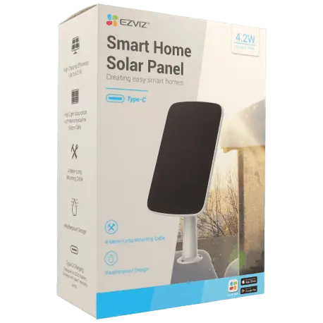 Panneau solaire pour caméra sans fil 4.2w EZVIZ / Référence CS-CMT-F - TSA Distribution