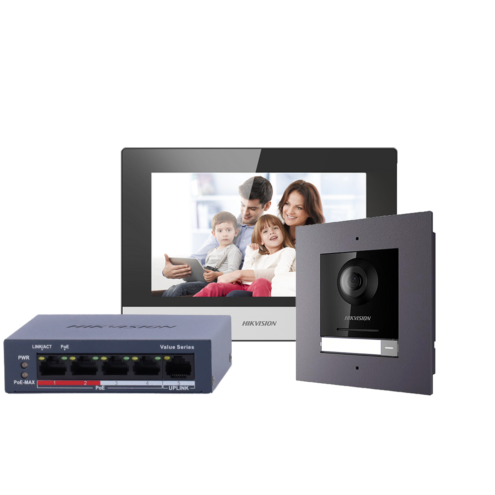 Kit portier vidéo HIKVISION / Référence DS-KIS602(B)/Flush TSA Distribution