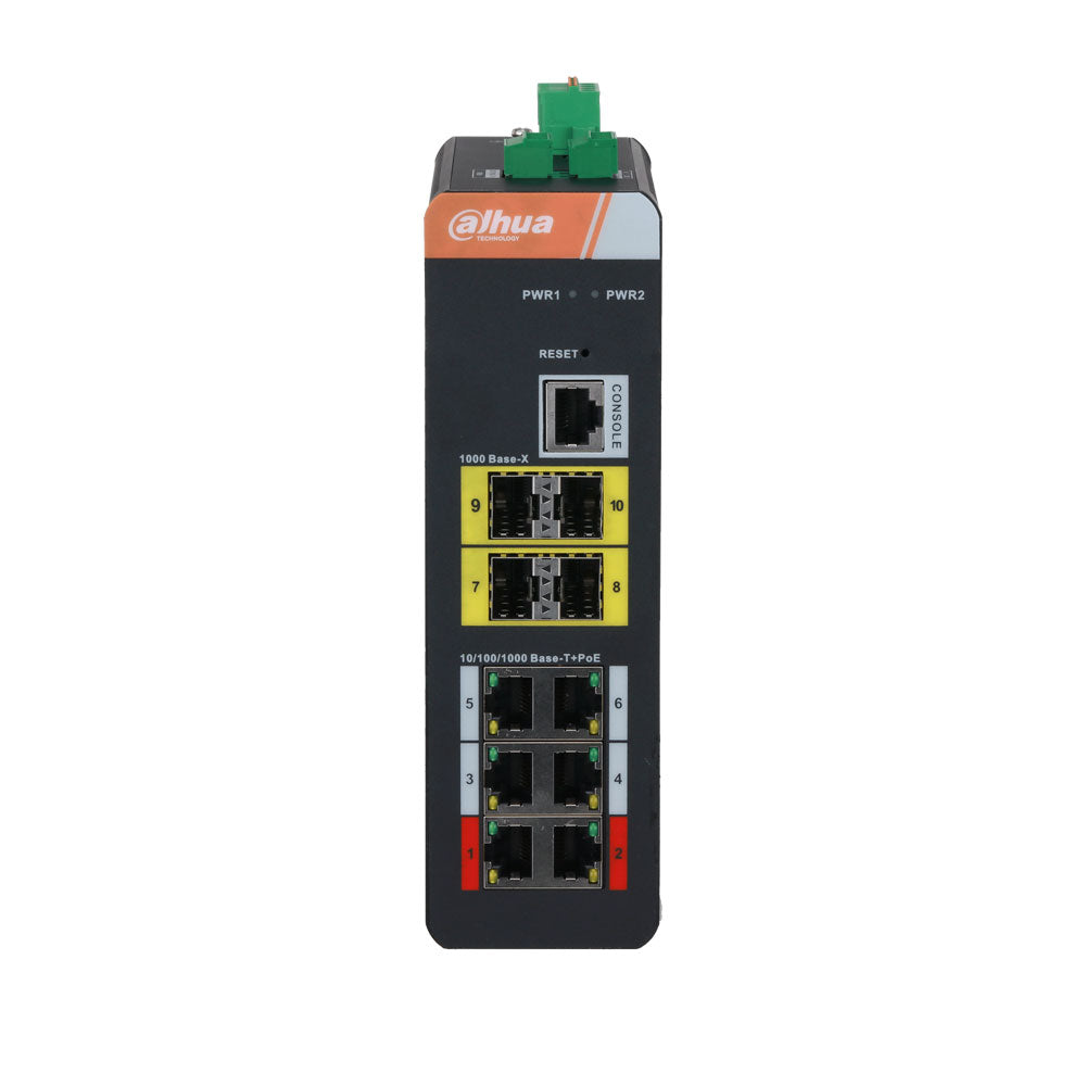 Commutateur industriel L2 à 10 ports avec 6 PoE DAHUA / Référence DH-IS4410-6GT-120