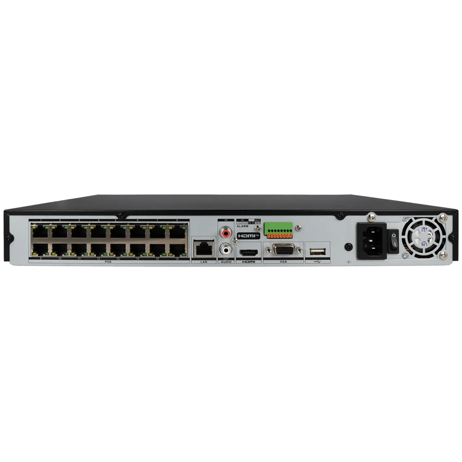 Enregistreur IP HIKVISION pour 16 canaux et 12 mpx de résolution avec 16 ports PoE / Référence DS-7616NXI-K2/16P/VPro TSA Distribution