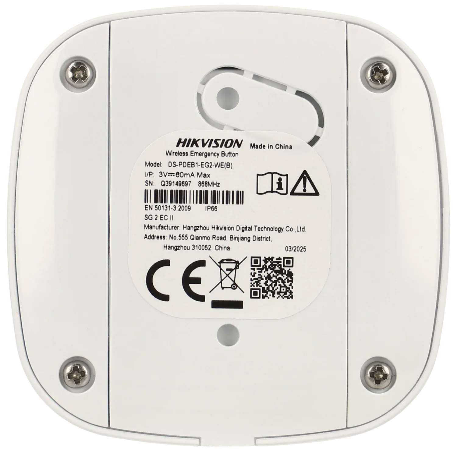 Poussoir de panique HIKVISION / Référence DS-PDEB1-EG2-WE