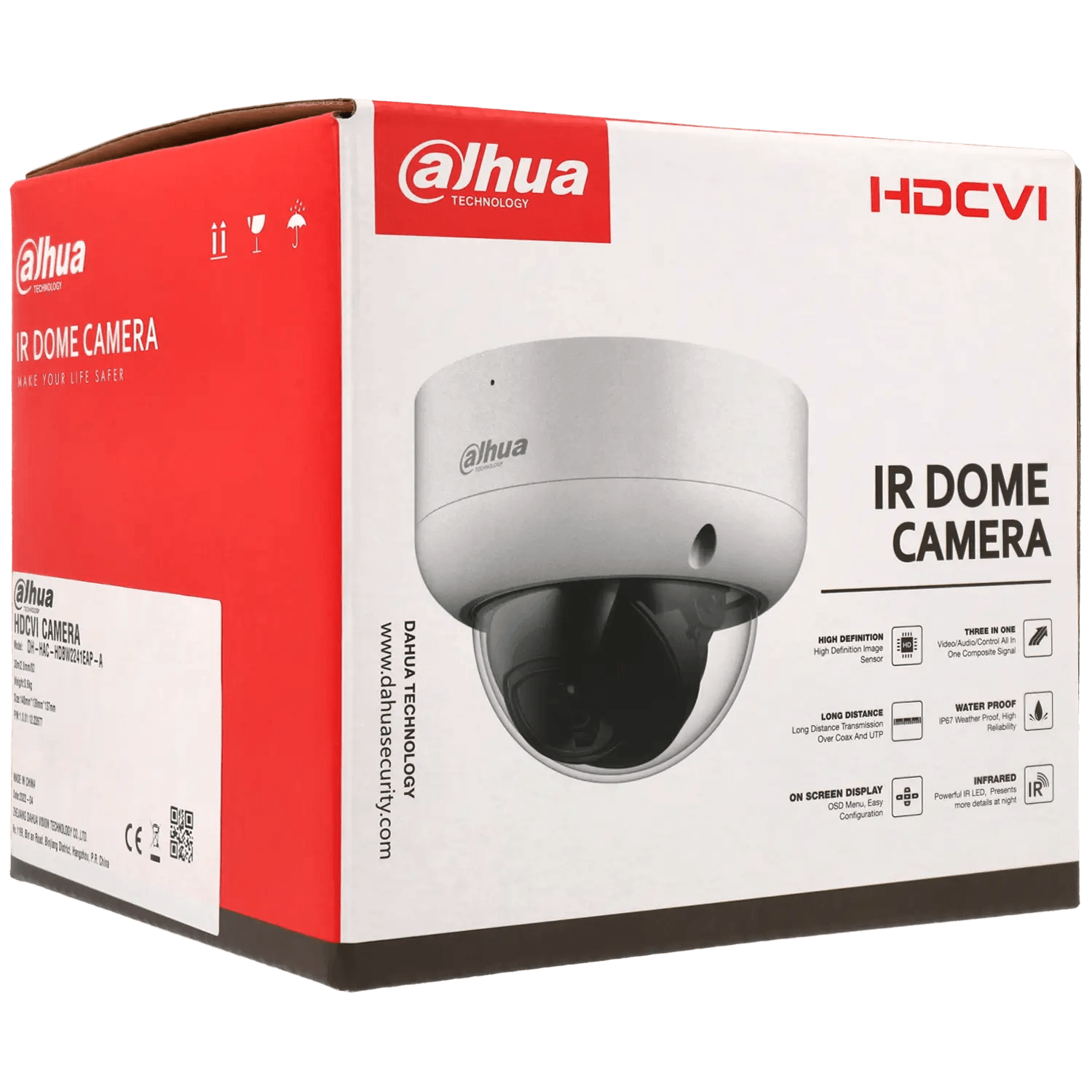 Caméra mini dôme hd-cvi DAHUA avec 5 mégapixels et objectif fixe / Référence HAC-HDBW1500EA-A