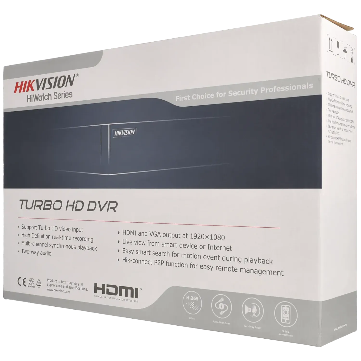 Enregistreur 5 en 1 HIKVISION (hd-cvi, hd-tvi, ahd, analogique et IP) pour 4 canaux et 2 mpx de résolution maximale / Référence HWD-6104MH/T TSA Distribution