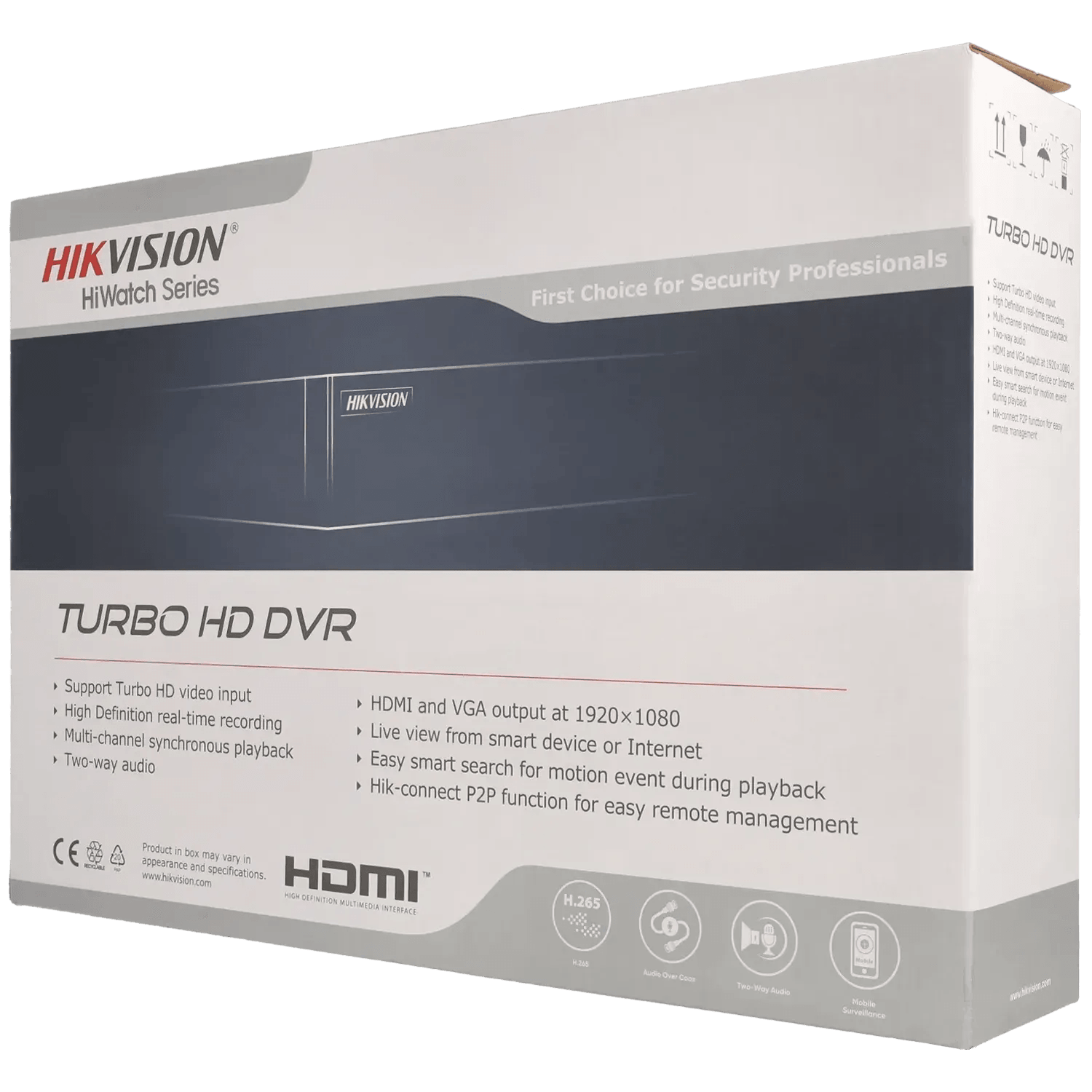 Enregistreur 5 en 1 HIKVISION (hd-cvi, hd-tvi, ahd, analogique et IP) pour 4 canaux et 2 mpx de résolution maximale / Référence HWD-6104MH/T TSA Distribution