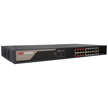Switch cloud HIKVISION PRO 18 ports avec 16 ports PoE / Référence DS-3E1318P-EI - TSA Distribution