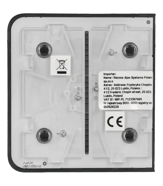 Panneau d'interrupteurs latéraux commutables AJAX / Référence SIDEBUTTON-1G2W-GRA - TSA Distribution