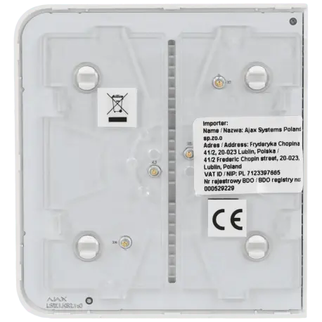 Panneau d'interrupteurs latéraux commutables AJAX / Référence SIDEBUTTON-1G2W-W - TSA Distribution