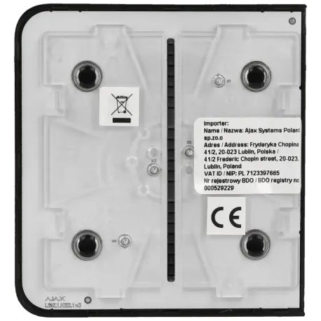 Panneau d'interrupteurs latéraux commutables AJAX / Référence SIDEBUTTON-1G2W-B - TSA Distribution