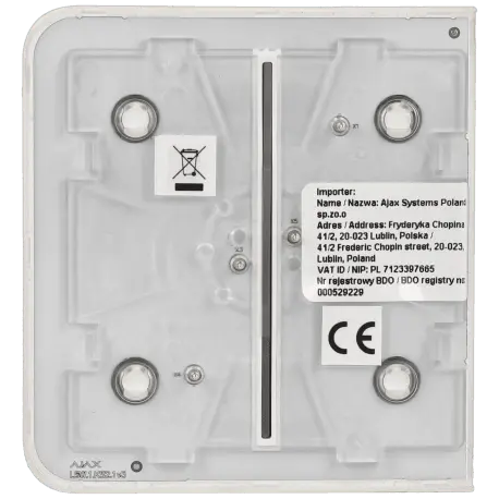 Panneau d'interrupteurs latéraux doubles AJAX / Référence SIDEBUTTON-2G-W - TSA Distribution