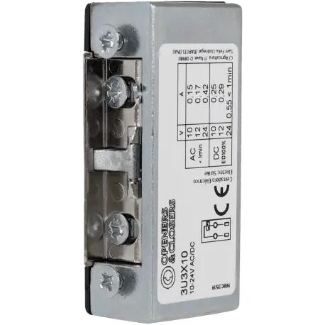 Serrure électrique automatique avec levier de déclenchement OPENERS CLOSERS / Référence 3U3X10 - TSA Distribution