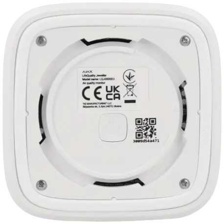 Moniteur de qualité d'air AJAX / Référence LIFEQUALITY-W - TSA Distribution