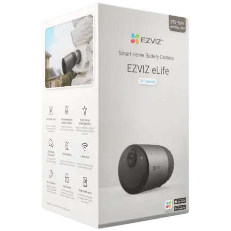 Caméra IP EZVIZ eLife compactes avec 4 mégapixels et objectif fixe / Référence CS-BC1C - TSA Distribution