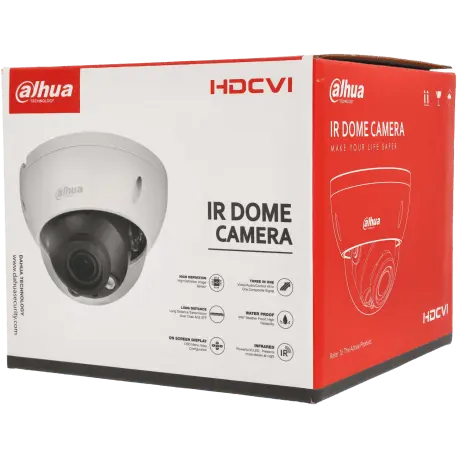 Caméra DAHUA mini dôme hd-cvi avec 5 mégapixels et objectif zoom optique / Référence HAC-HDBW1500R-Z-S2 - TSA Distribution