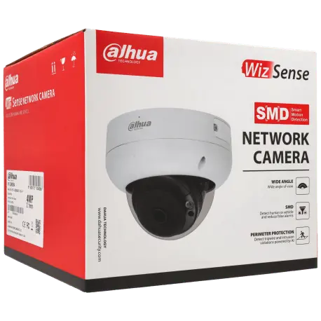 Caméra DAHUA mini-dôme IP avec 4 mégapixels et objectif fixe / Référence IPC-HDBW3441R-AS-P - TSA Distribution