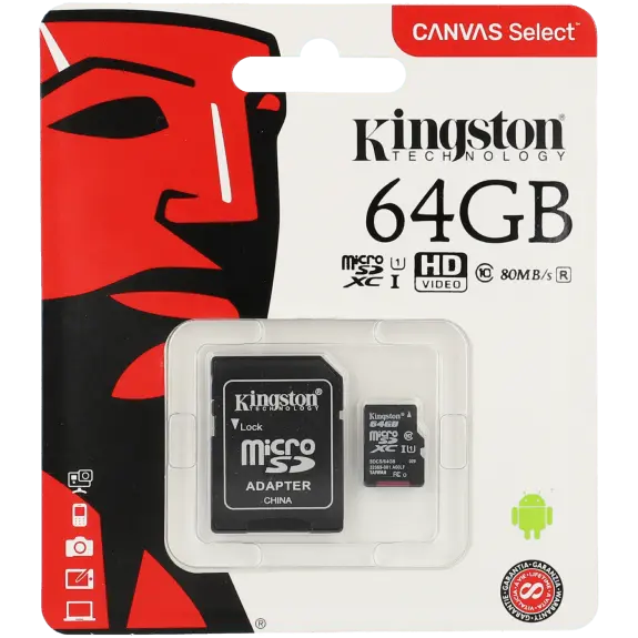Carte sd KINGSTON 64 gb / Référence SD64MICRO - TSA Distribution