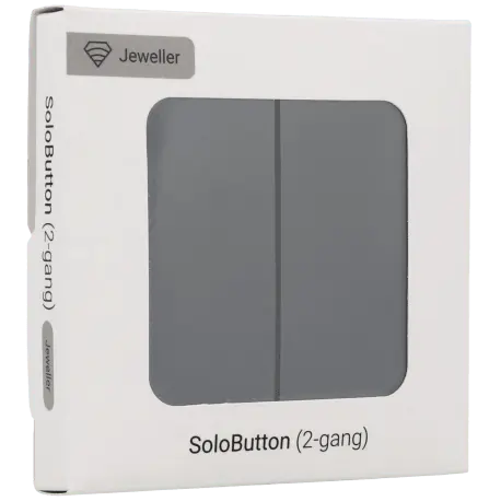 Panneau d'interrupteurs double AJAX / Référence SOLOBUTTON-2G-GRE - TSA Distribution